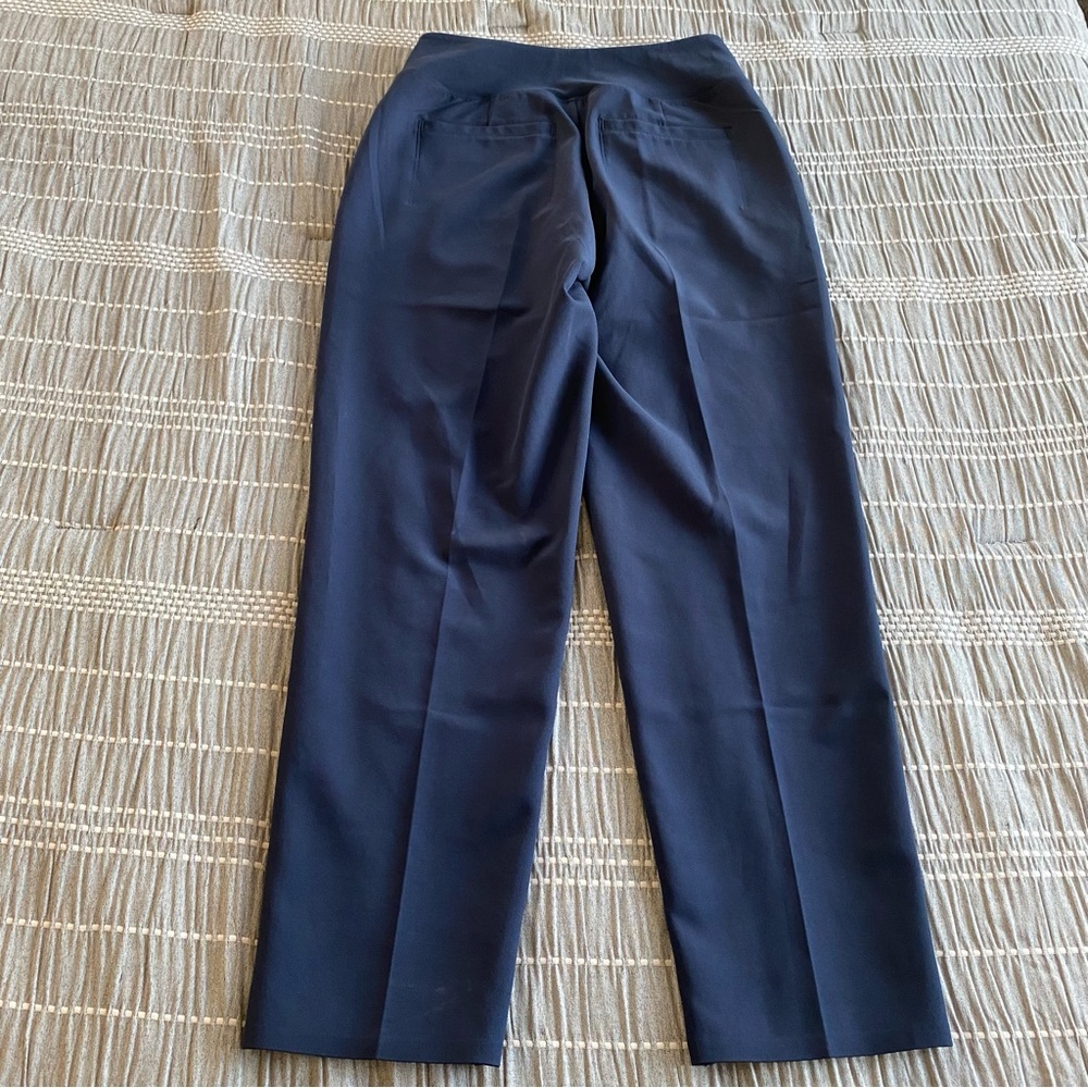 Athleta Navy Endless Pants Sz 0 Work Travel Athleisure Straight Leg High Rise - Picture 5 of 16